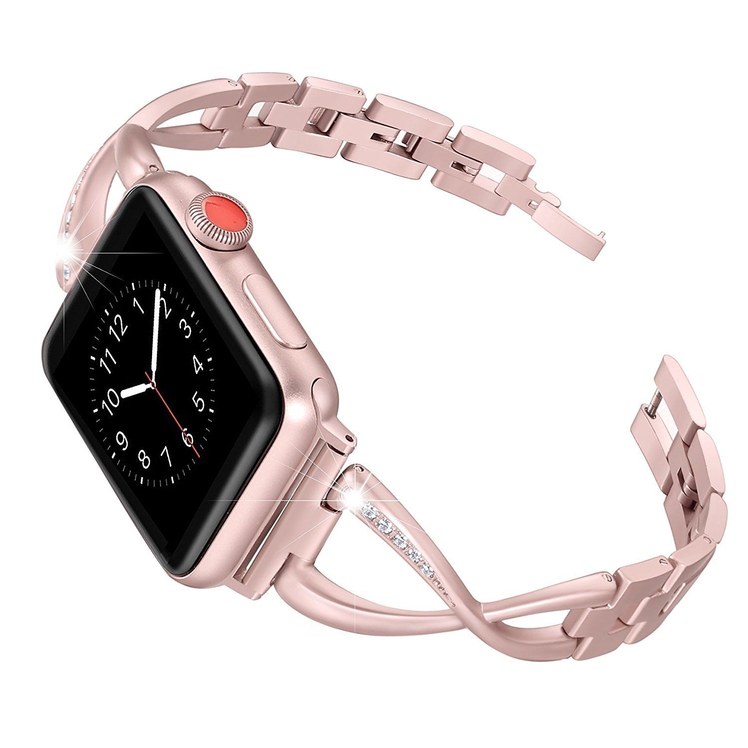 Acquistare Cinturino Cinturini Apple Watch Cinturini 38mm / 42mm Cinturino  In Acciaio Inossidabile Con Diamanti Iwatch Series 3 2 1 Bracciale  Economico | Consegna Veloce E Qualità | It.Dhgate
