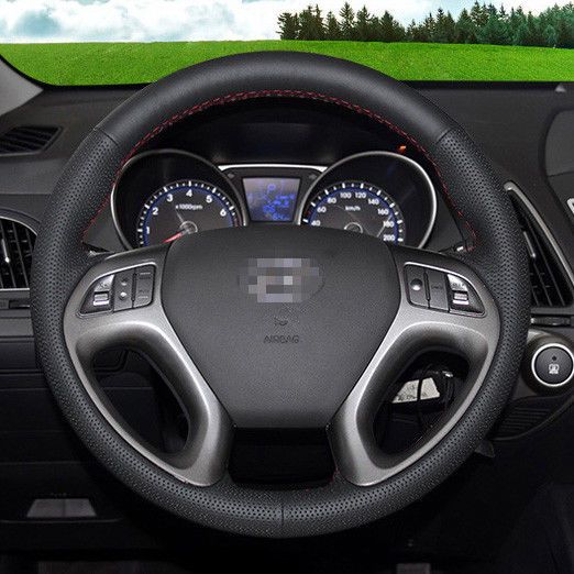 Beige o Grigio Hyundai S Coupe Getz Sonata ix35 Coprivolante in Vera Pelle Nero 