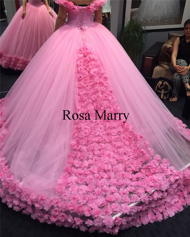 Princesa Rosa Dulce 16 vestidos de fiesta de Quinceañera 2020 Vestido de fiesta Hombro Hecho a Princesa Rosa Dulce 16 vestidos de fiesta de Quinceañera 2020 Vestido de fiesta Hombro Hecho a