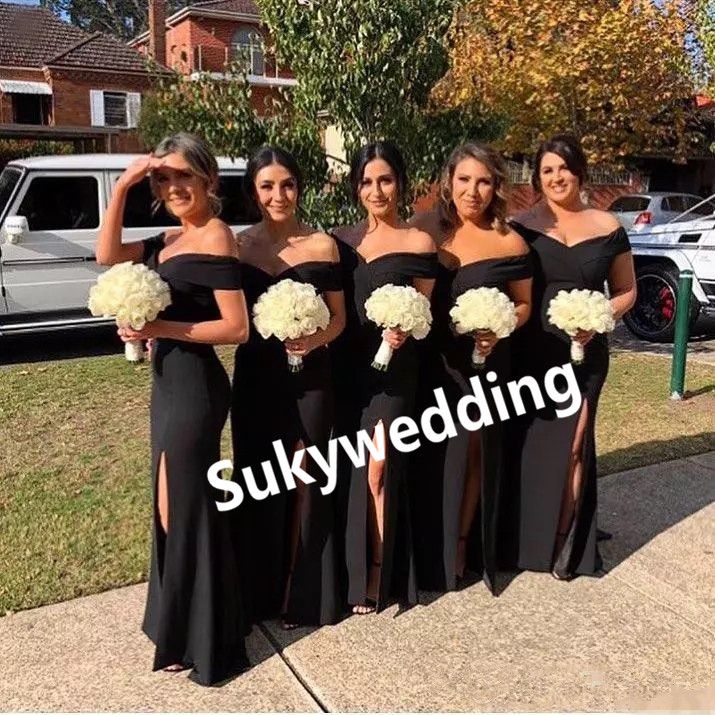 Black Mermaid Bridesmaid Dresses For ...