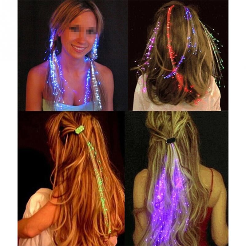 LED Hair Extension Flash Braid Party Girl Hair Glow By Fiber Optic for Party Christmas Halloween Night Lights Accessories LED Hair Extension Flash Braid Party Girl Hair Glow By Fiber Optic for Party Christmas Halloween Night Lights Accessories