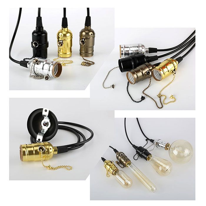 Whole Vintage Retro E27 E26 Bulb Adpater Pendant Lamp - How To Wire A Pendant Lampholder Whole Vintage Retro E27 E26 Bulb Adpater Pendant Lamp - How To Wire A Pendant Lampholder