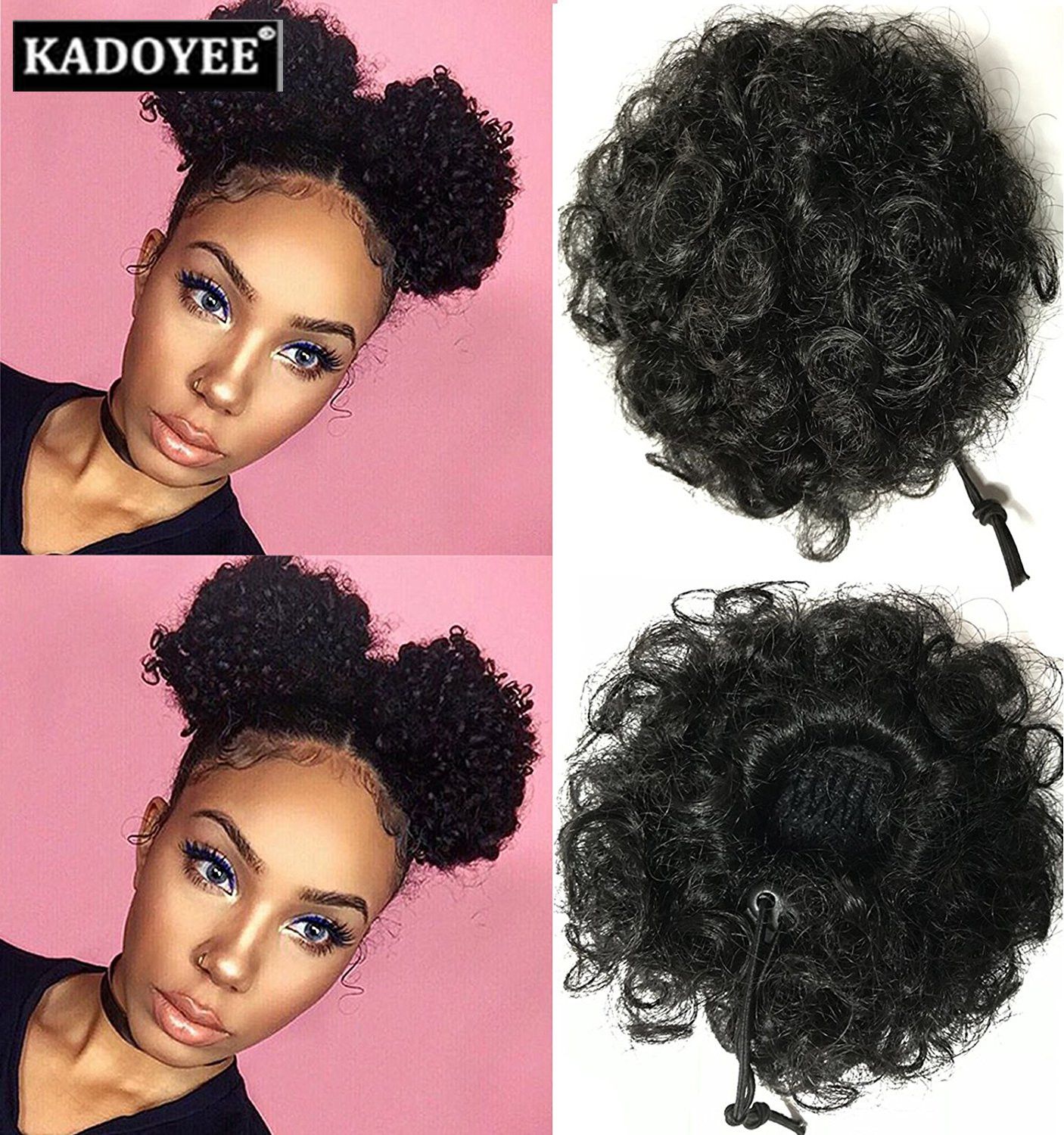 Afro Chignon Synthetic Ponytail In Natural Color Fro Ponytail Biba