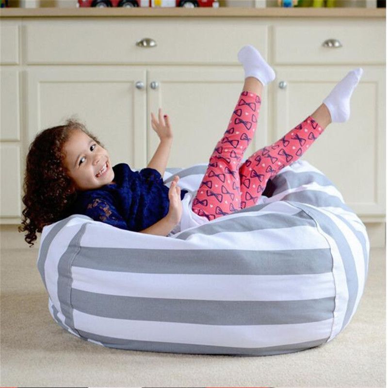 2019 80cm Storage Bean Bags Beanbag Chair Kids Bedroom Stuffed