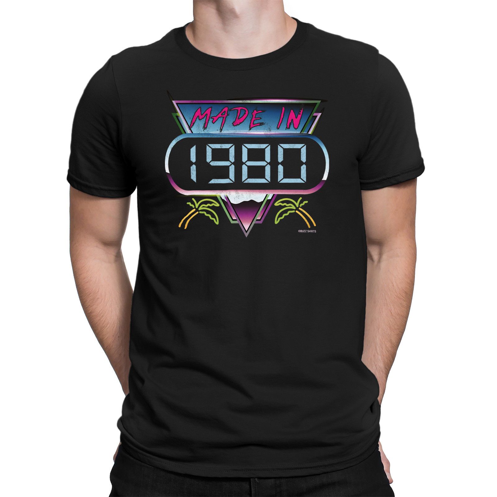 Hombre Verano 1980 Para Hombre Camisetas Divertidas Camiseta Hombre Verano 1980 Para Hombre Camisetas Divertidas Camiseta