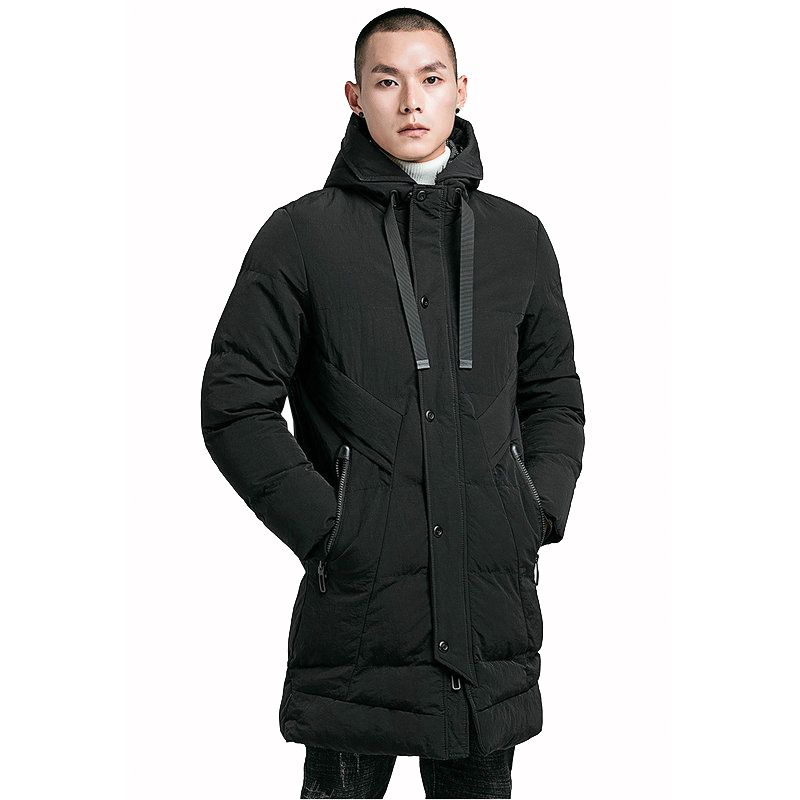 sobretudo masculino preto longo com capuz