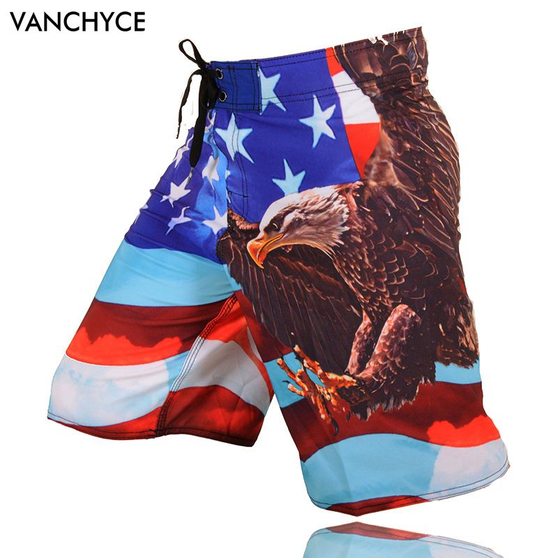 mens flag swim trunks