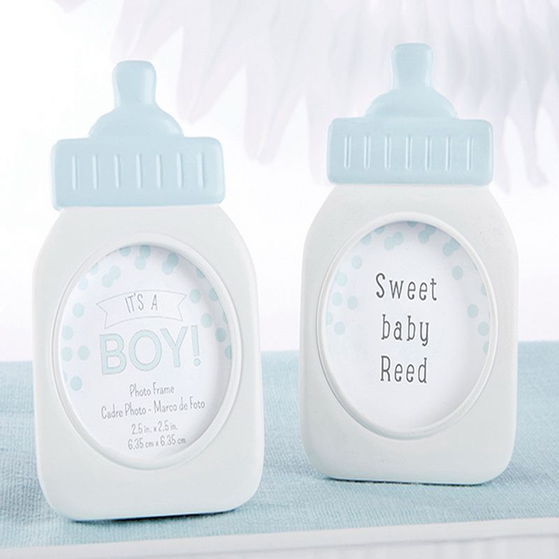 blue baby bottle favors