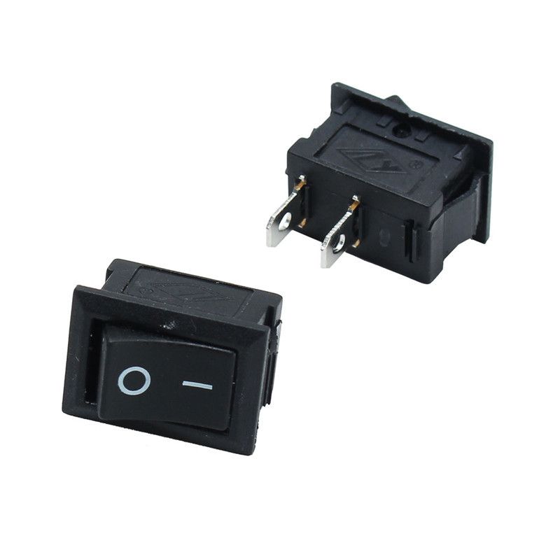 Mini interruptor de botón rojo 6A-10A 110V 250V KCD1-1012Pin Snap-in de encendido//apagado 30 un