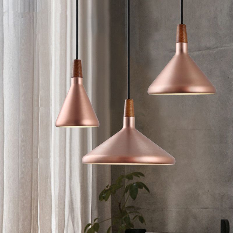 Nordic Retro Pendant Lights Modern Led Pendant Lamps Copper