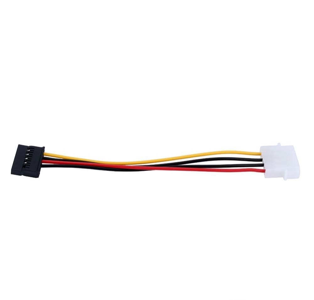 Male 4 Pin IDE to Male 15 Pin Serial ATA SATA with Power Adapter Cable Cord