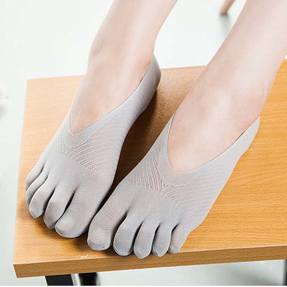 Details about   Hot Female Toe Thin Comfortable Five Toe Sock Slippers Invisibility Solid Color