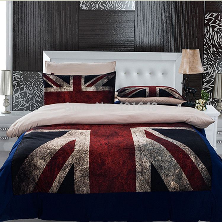 Uk Flag Bedding Set Twin Full Queen Size Usa Flag Duvet Cover