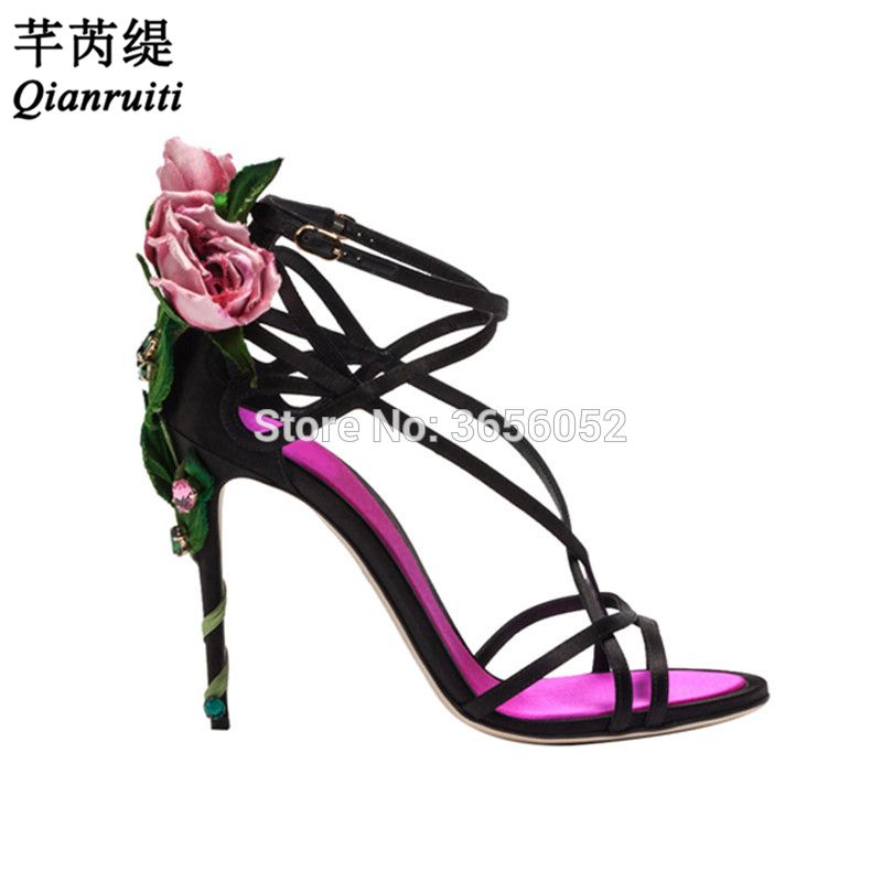 pink silk heels