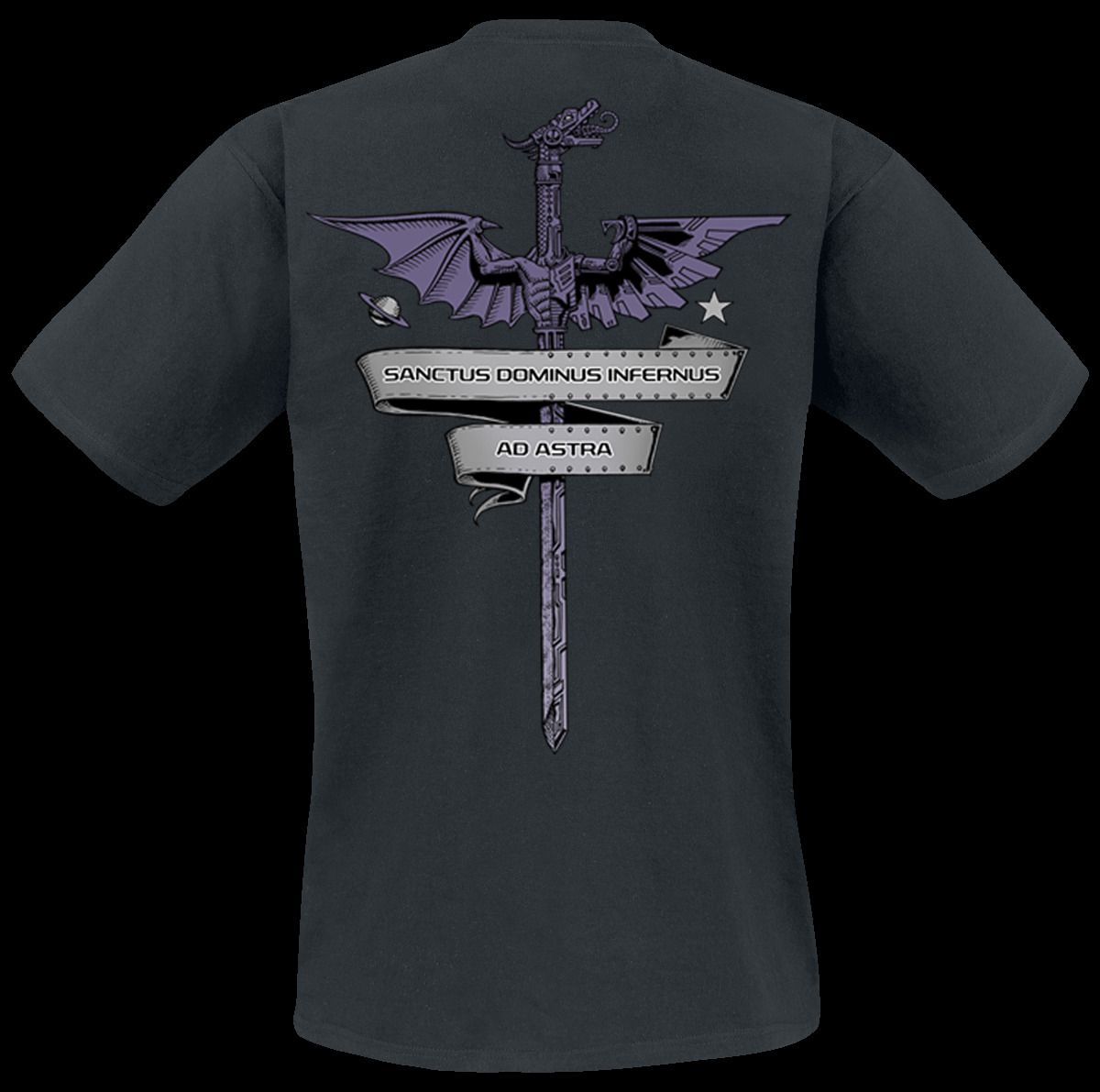 Gloryhammer Sanctus Dominus Infernus Ad Astra T Shirt Black Tees
