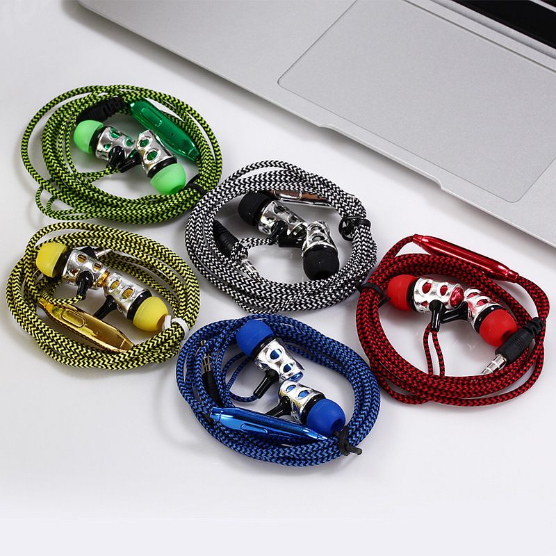 orgulu kulaklik evrensel 3 5mm kulak kulaklik kulaklik kaplama kafatasi naylon headse twith mic samsung htc huawei icin kulakici