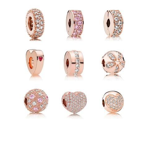 clip pandora argent rose clip pandora argent rose