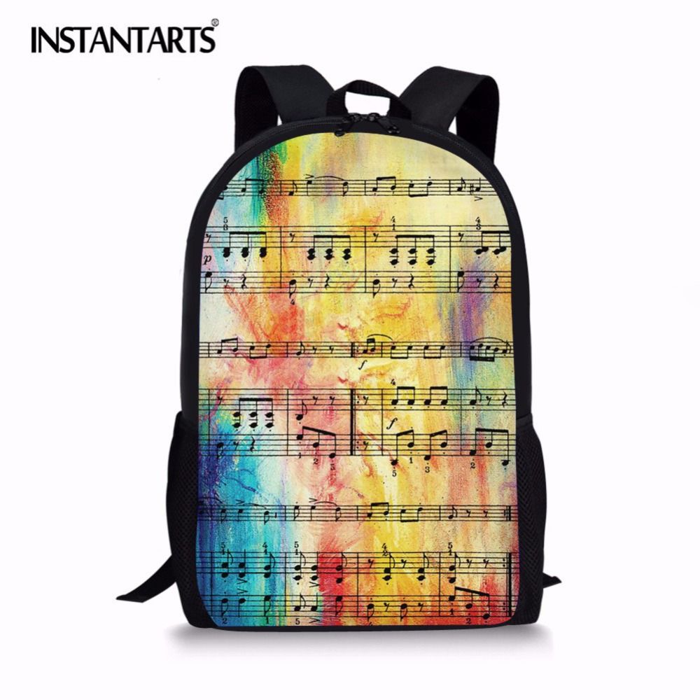 Acquista Instantarts Arcobaleno Partitura Zaino Stampato Modo Di Grande Capienza Ragazze Ragazzi Sacchetto Di Scuola Bambini Di Viaggio Del Computer Portatile Zaino Borse A 15 82 Dal Kateperry Dhgate Com