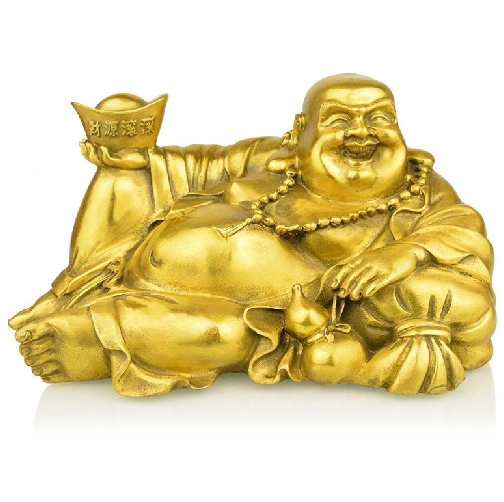 N\C Laughing Statua di Buddha cinese Feng Shui Lucky Money Maitreya Buddha Sculpture Figurine Home Garden Decoration Statua dorata N\C Laughing Statua di Buddha cinese Feng Shui Lucky Money Maitreya Buddha Sculpture Figurine Home Garden Decoration Statua dorata