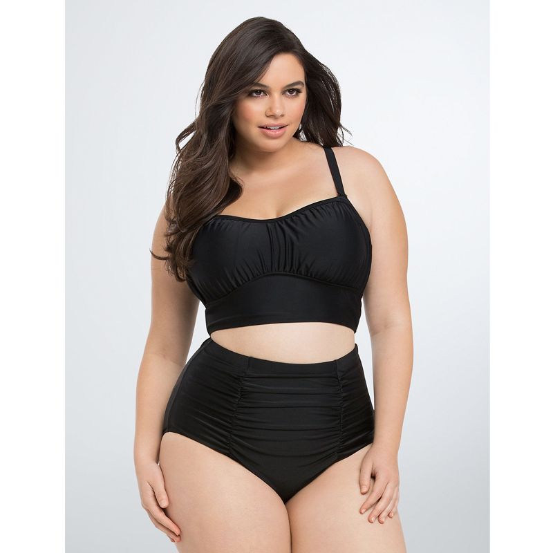 black plus size swimwear