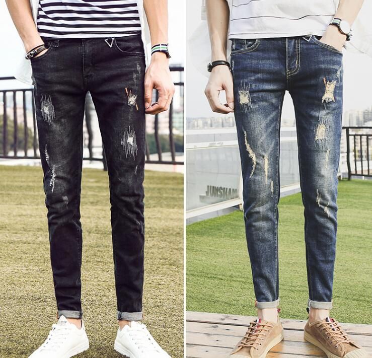 korean black jeans