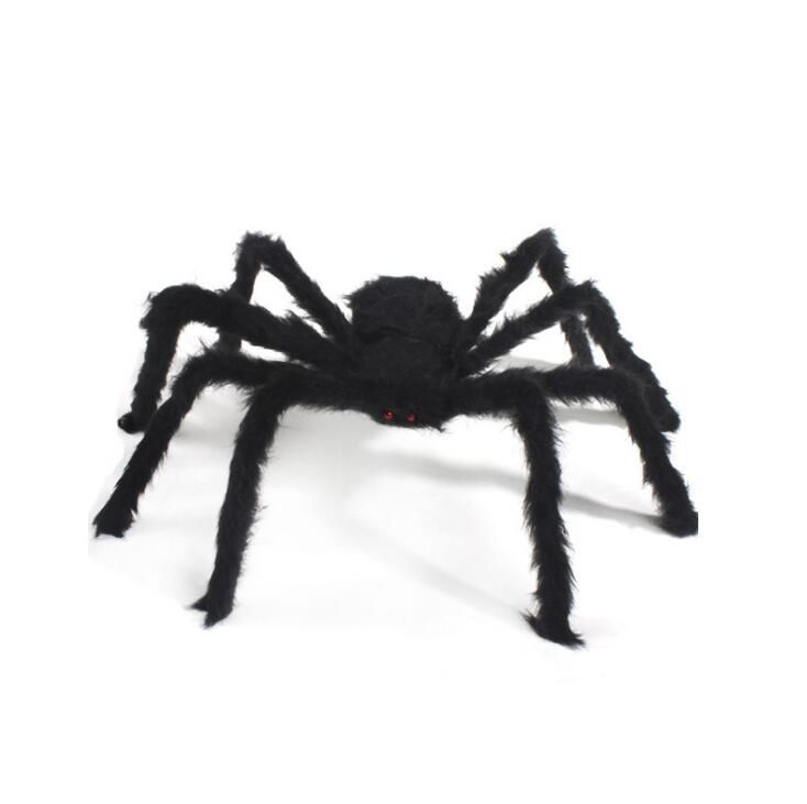 50cm 75cm Dekorationen Halloween Horrible Black Fake Plüsch Spider Größe 30cm