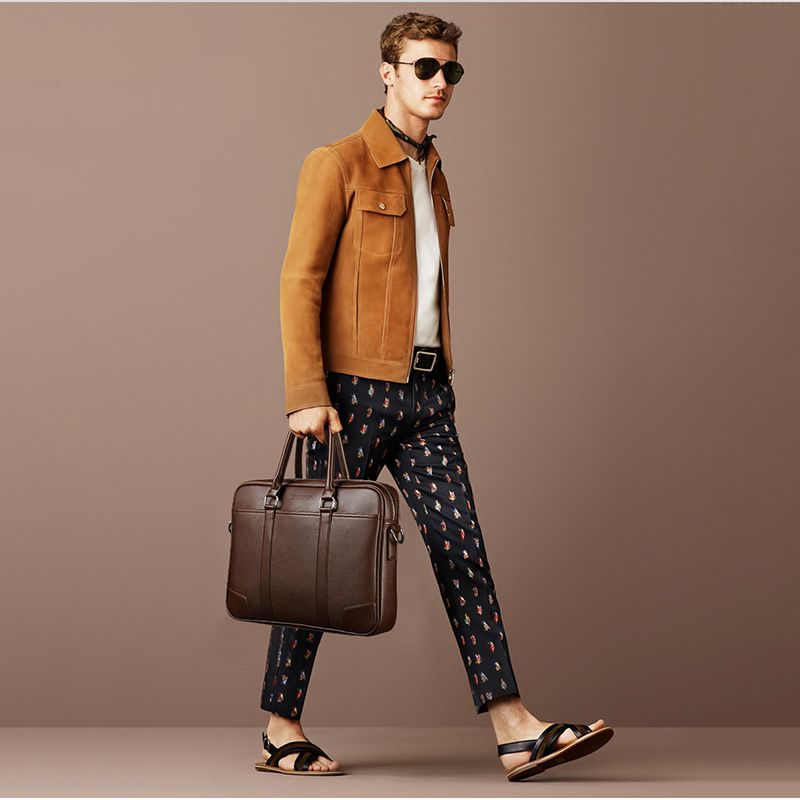 Compra Hombres De Negocios De La Marca Maletín De Cuero Vintage Maletines  Para Portátiles Bolso De Ordenador Bolsa De Cuero Bolso Para Hombre Bolsos  Barato | Entrega Rápida Y Calidad | Es.Dhgate