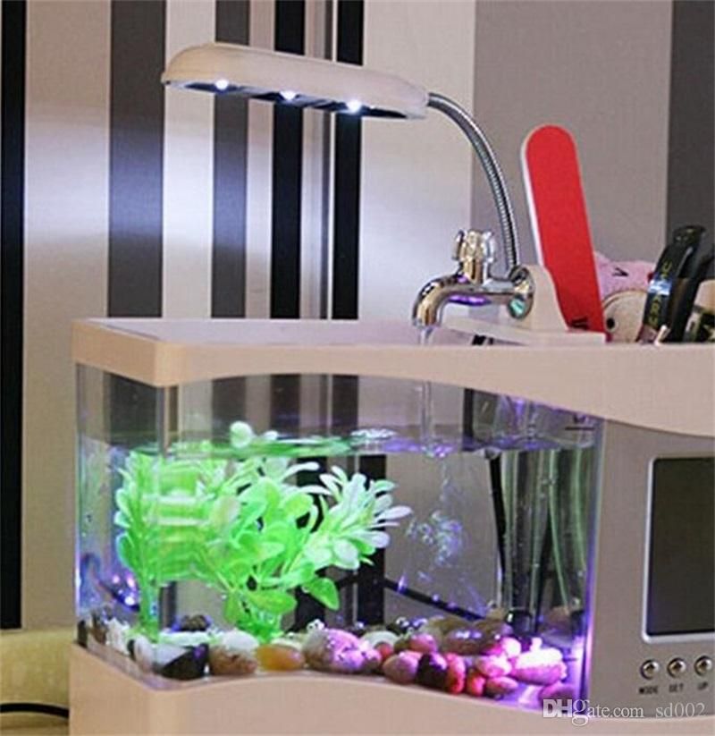 Usb Mini Fish Aquarium Led Lights Vape Pen Cartridges With Alarm Clock Design Practical Lamps For Bedroom Decorations New 8 5fc Zz Buy Aquariums Cheap