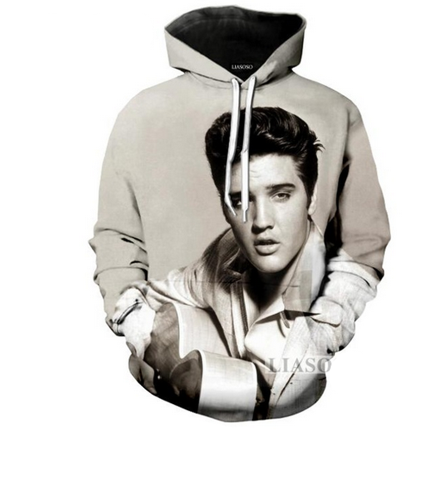 Elvis Presley Women//Mens 3D Print Casual Hoodie Sweatshirt Pullover Plus size