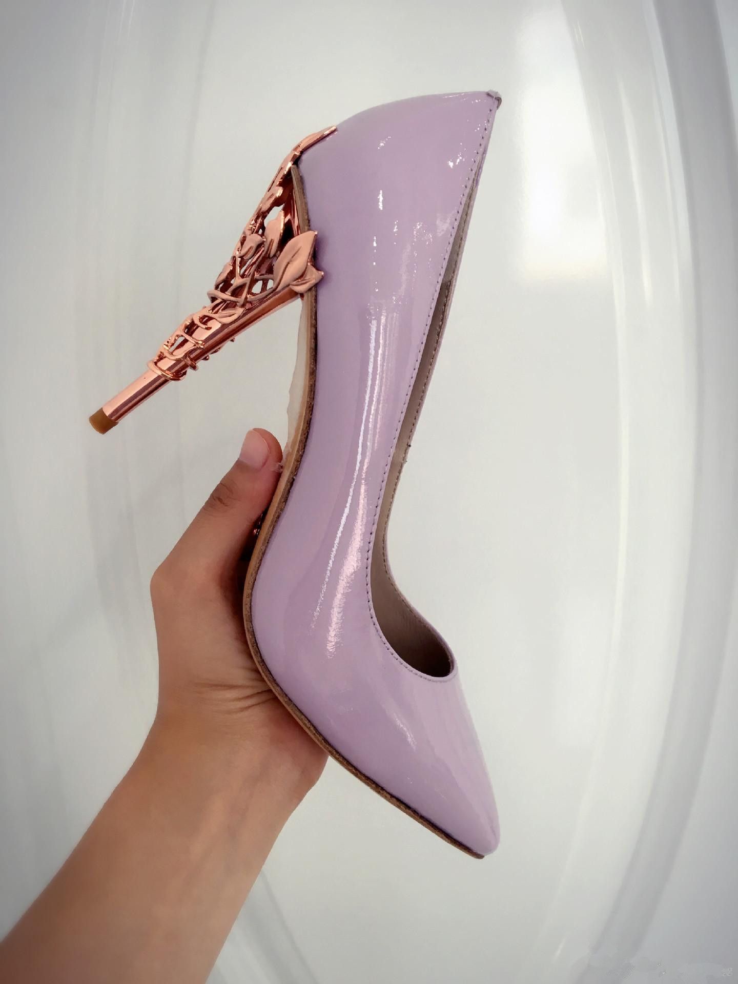 lavender satin shoes