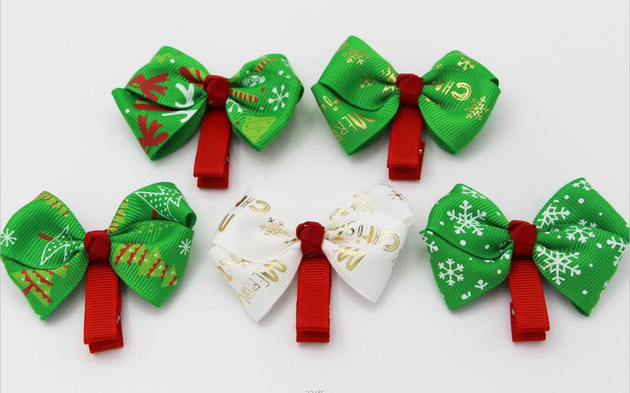 Pack of 40pcs Handmade Bow Hair Girls Alligator Clip Grosgrain Ribbon Multicolor