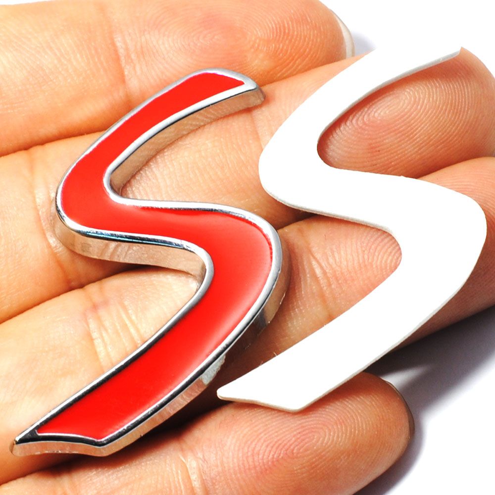 New 3D Chrome Metal Red S Logo Car Emblem Sticker For BMW Mini Cooper Car  Tail Decoration Styling Decals Exterior Accessories From Ordermix, $1.2 |  DHgate.Com
