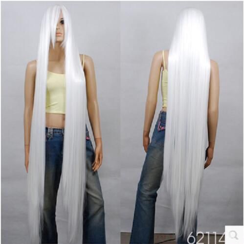 white cosplay wig