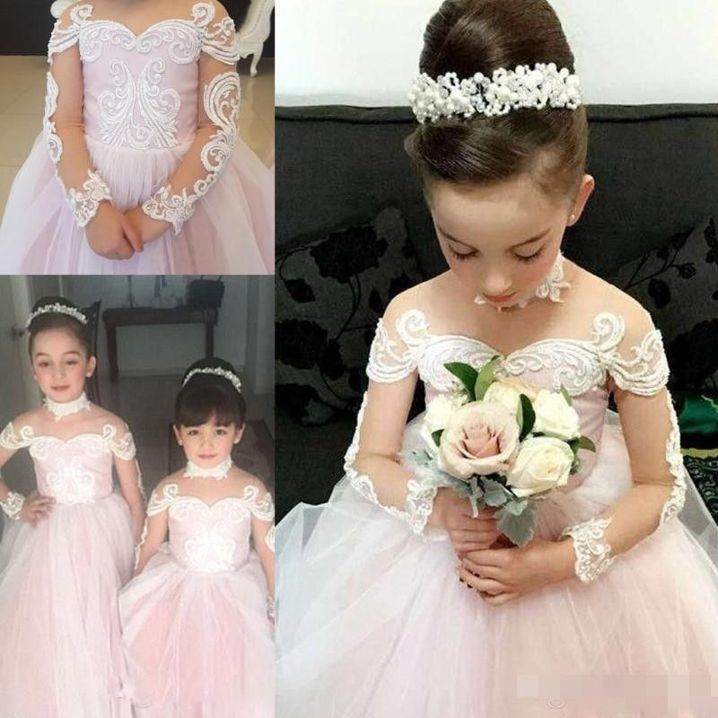 light orange flower girl dresses