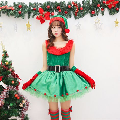 Red and green christmas outfit Clearance