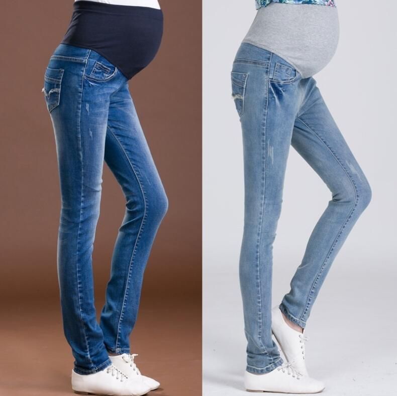 2018 Embarazada Primavera / Cintura Elástica Maternidad Jeans Pantalones Para El Embarazo Ropa Para Mujeres Embarazadas Legging Maternidad M 18 18,39 € | DHgate