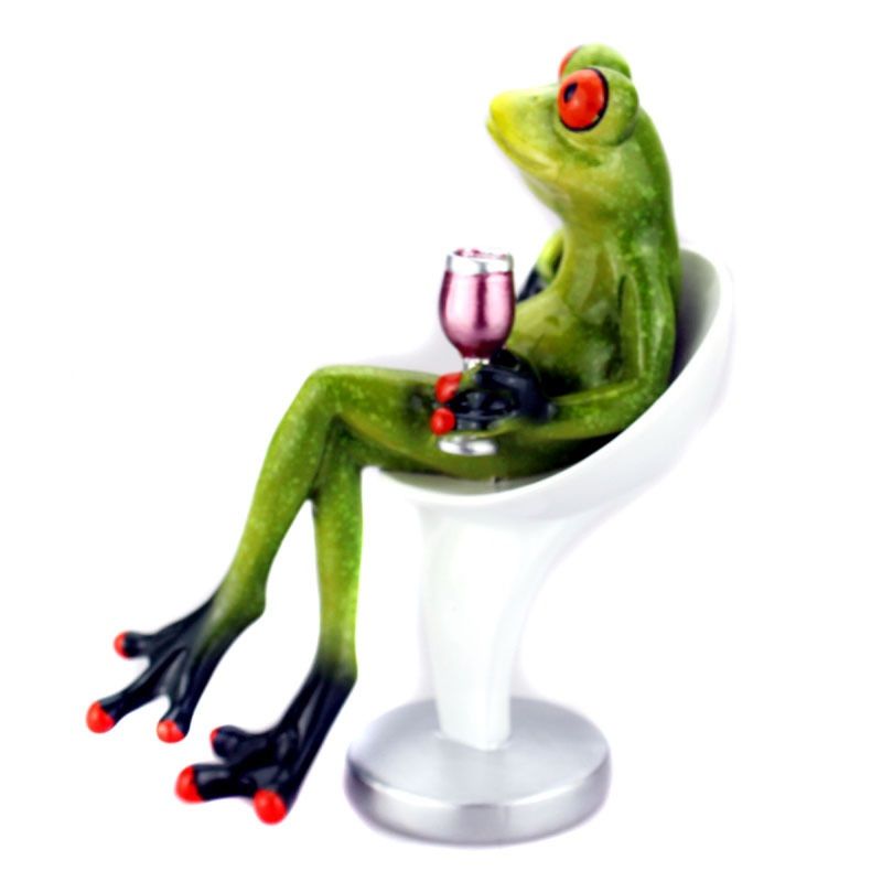 Size:Green 6.1x4.1x2.6inch Desktop Statue Home Decor Resin Craft Frog Figurine Animal Bathroom Lying in The Bathtub Novelty Funny Collectibles Kakalote 3D Creative Frog Figurine