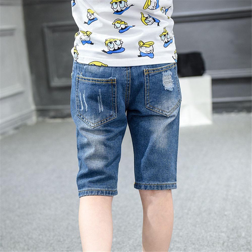 Pantalones cortos verano niños Pantalones cortos para niños Agujeros rotos para niños Pantalones vaqueros