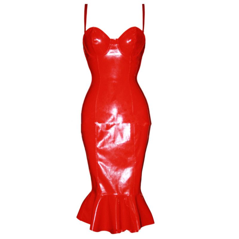 leather mermaid dress