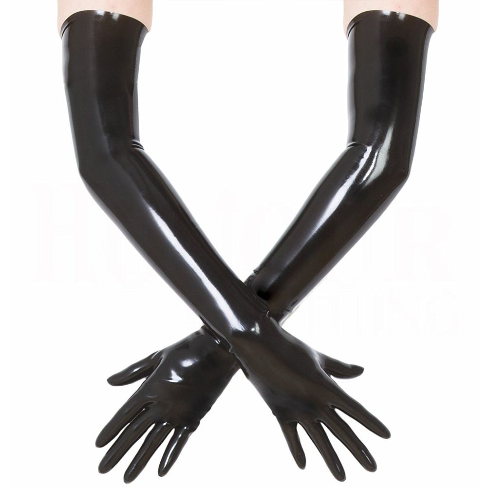 Gants long latex noir Clearance