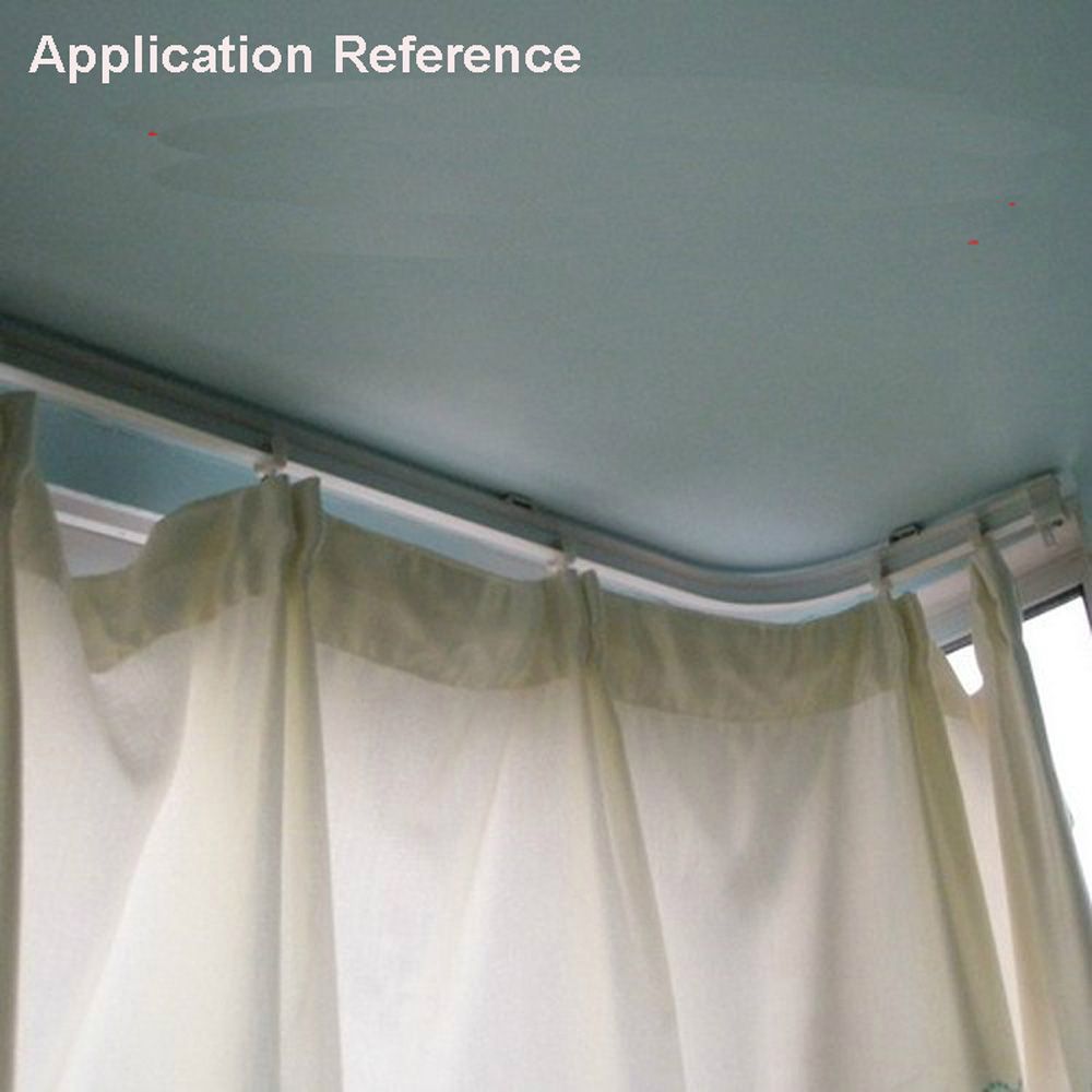 szdealhola Bendable Plastic Metal Alloy Rod Flexible Window Curtain Track Poles Ceiling Mounting 300cm Ceiling Mount
