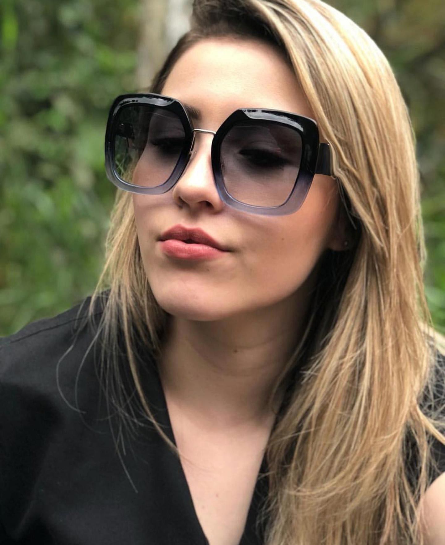 Gafas de sol para mujer 2018 de sol con marco grande Retro Gafas de sol cuadradas Pantalones de moda mujer Gafas vintage