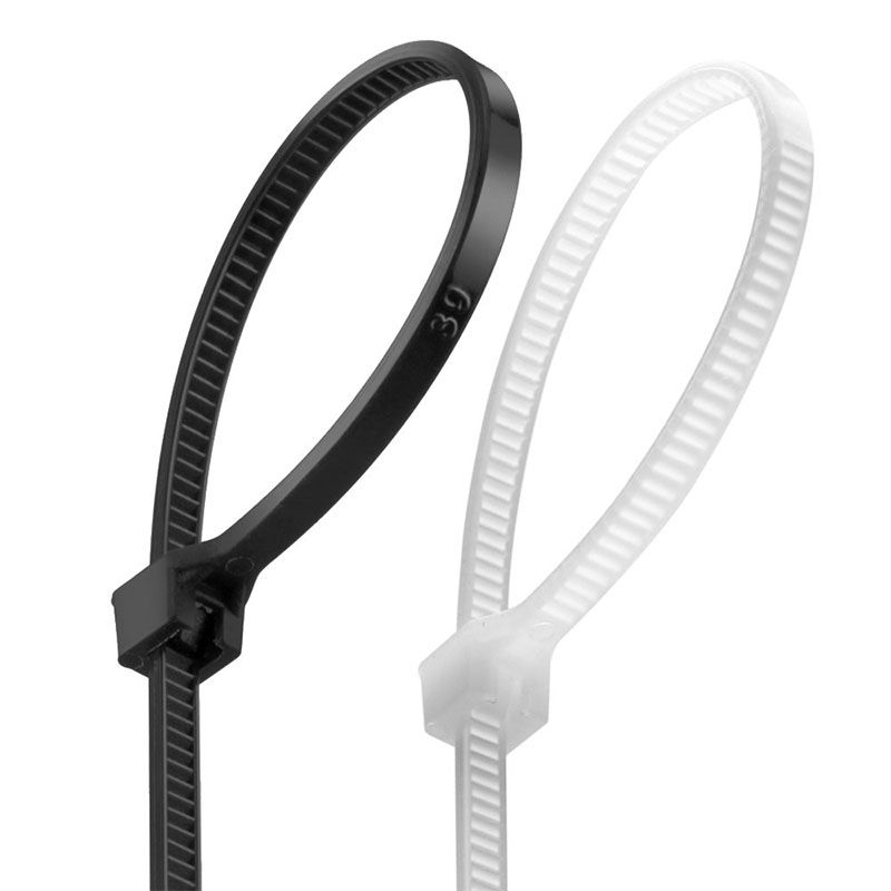 200mm X 7,6 Mm Negro Cable Tie-Cable ordenado Organizador-Amarra-Lazos-Cielo 