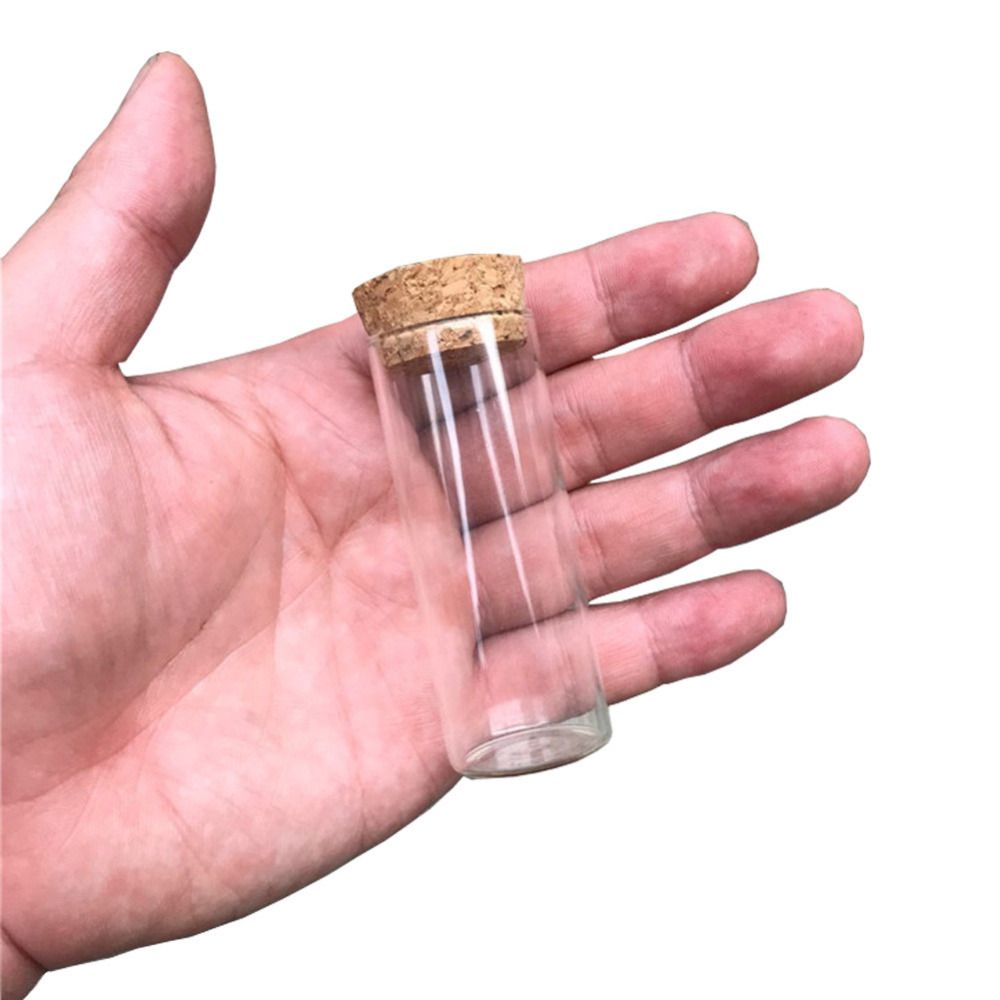 Empty Glass Bottles With Corks Clear Seal Vial Jars Containers For Food