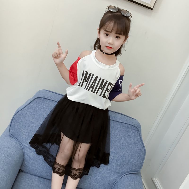 2018 Nuevos Niños Niñas traje de Verano ropa de de la moda coreana de moda