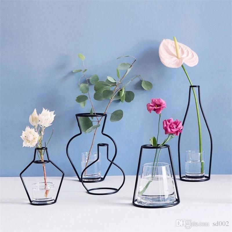 Metal Stand Iron Vase Table Centerpieces Decor Diy Flower Pot