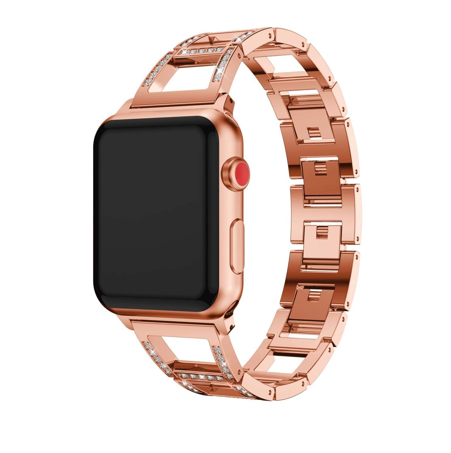 Compra 40mm 44mm Bandas Para Apple Watch Series 5 4 Reemplazo De Acero  Inoxidable Diamond IWatch Wristband Sport Metal Strap Para Apple Watch 3 2  Barato | Entrega Rápida Y Calidad | Es.Dhgate
