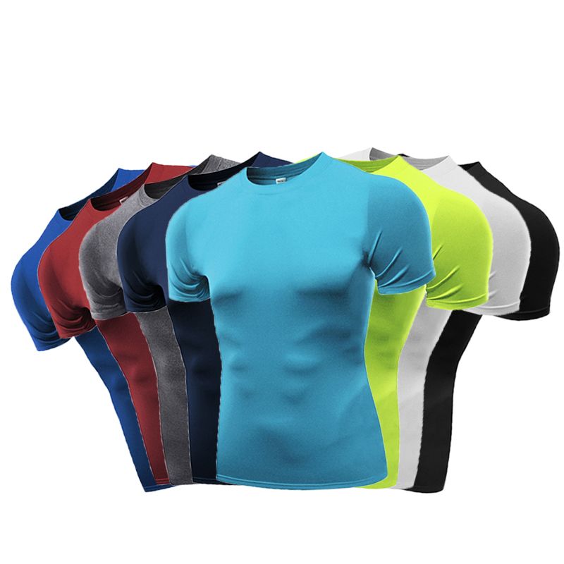 Camisas Fitness Body Buliding Tops Ropa deportiva hombre Gym Tees Dry Fit corta Running Ropa B5011 Hot Sale