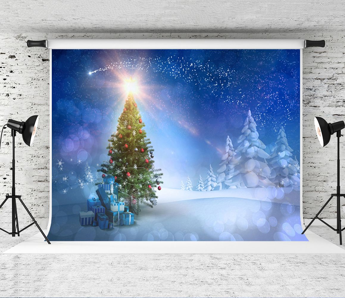 Acquista Sogno 7x5ft 220x150cm Blue Snow Scenario Di Sfondo La Fotografia Le Vacanze Di Natale Albero Fondale Fotografia Inverno Photo Studio Prop A 26 11 Dal Dreambackdrop Dhgate Com