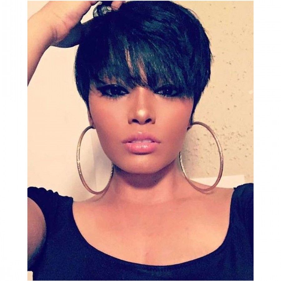 New Short Lace front Human hair wig with bangs Bob Pixie Cut African Haircut Style Brazilian Wigs for Black Women New Short Lace front Human hair wig with bangs Bob Pixie Cut African Haircut Style Brazilian Wigs for Black Women